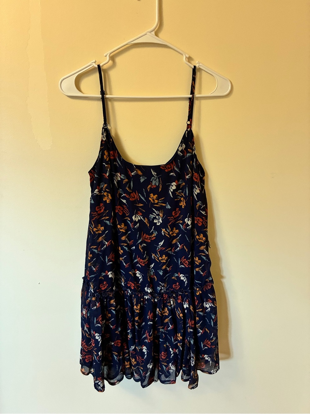 Trixxi Navy Floral Spaghetti-Strap Mini Dress